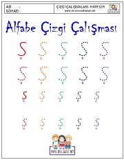 t harfi çizgi çalışması